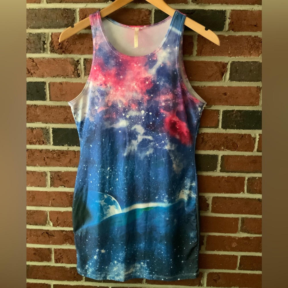 Unique galaxy bodycon dress